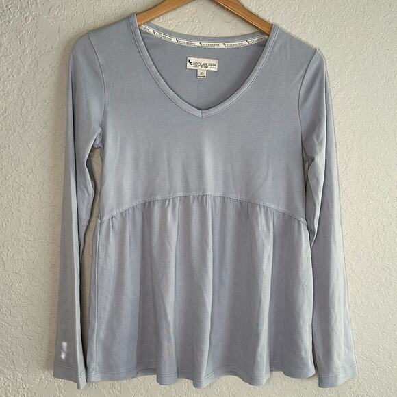 NEW Ugg Koolaburra Blue Babydoll Top Tee Long Sleeve Feminine Girly Y2K Size XS - Picture 1 of 7